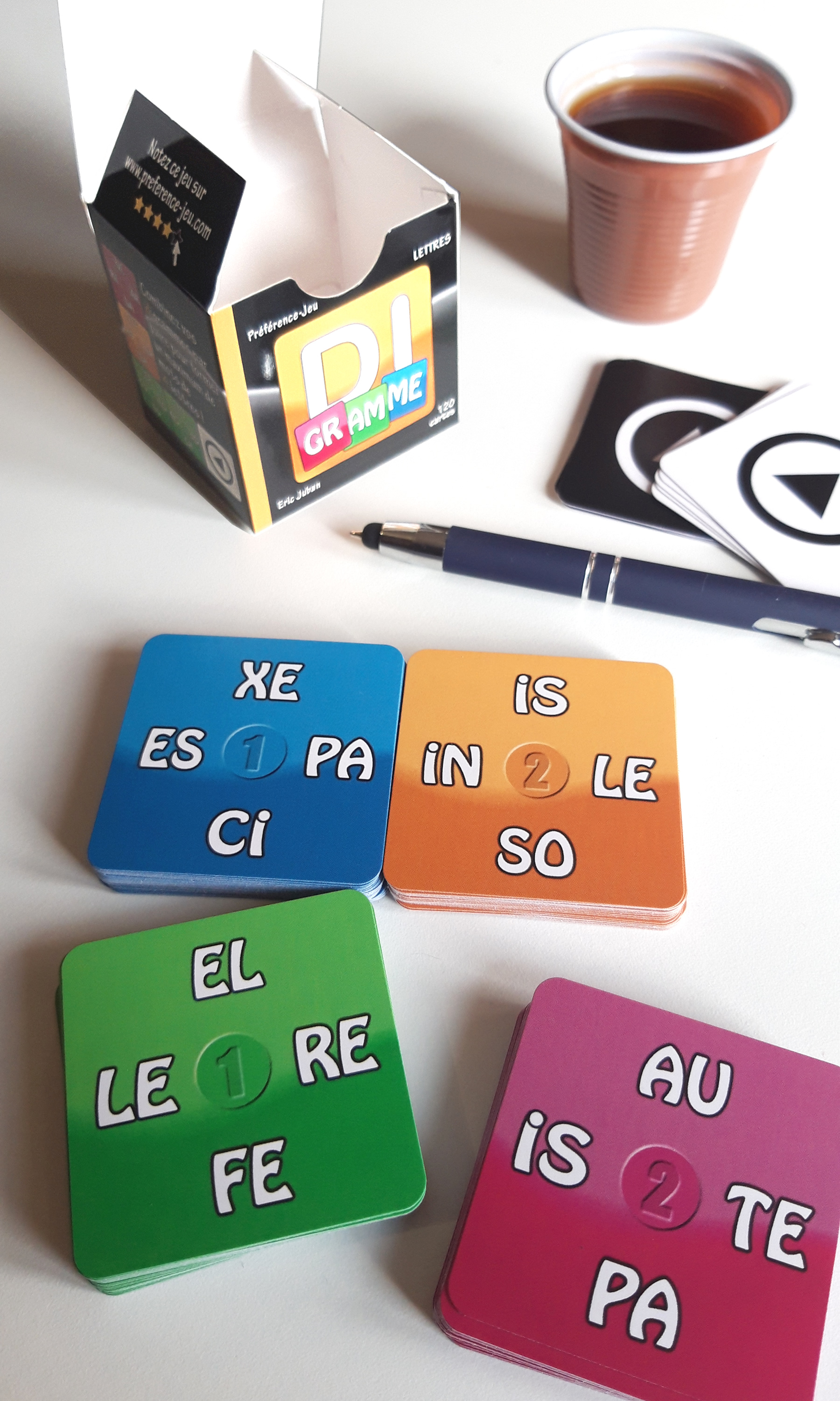 Jeu carte 4 lettres